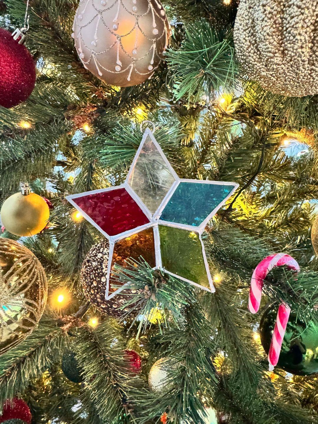 10 ontwerpen met sterpatronen voor glas-in-lood, geometrische radiale sterren (digitale download)