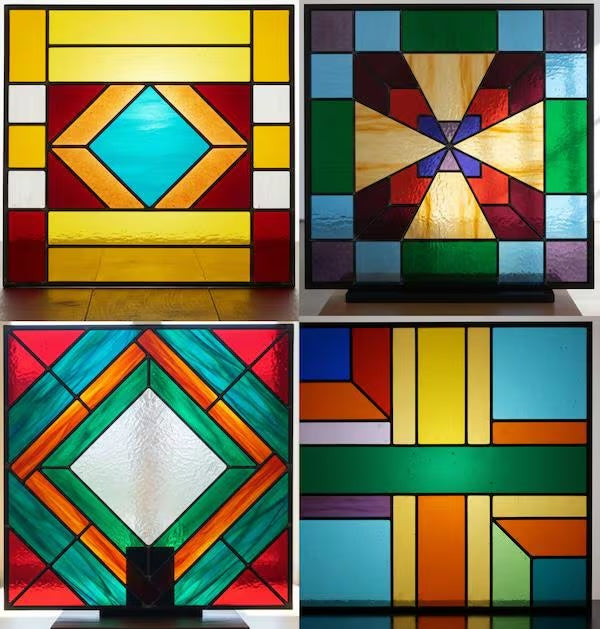 10 Art Deco-geïnspireerde glas-in-loodpatronen, beginnersvriendelijk (digitale download)